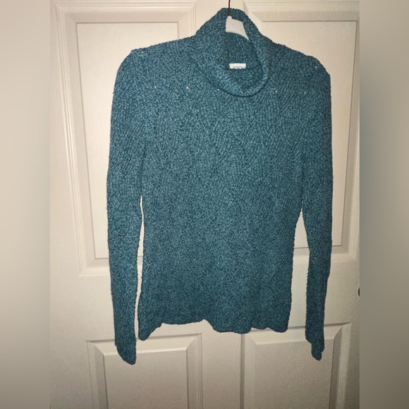 Sundance Sweaters - Sundance Teal turtle Neck Knit Sweater M cotton silk blend fall winter